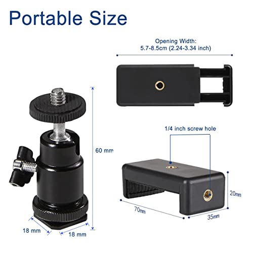 Universal Camera Flash Hot Shoe Mount Adapter Phone Tripod Holder Clip Cold Shoe Adjustable Clamp For Dslr Camera Bracket Camcorder Ring Light, For Canon Nikon Sony, For Iphone Photography Vlogging #TOP4