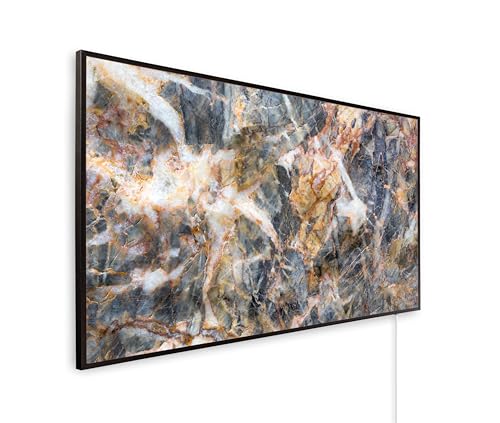 Könighaus chauffage image infrarouge 1000W | Garantie 5 ans | Double protection surchauffe | Corps ultra-plat pour pièces 14–26 m² | Motif : 08. Pierre...