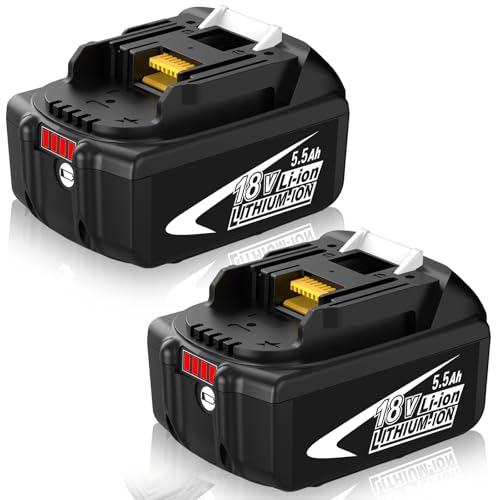 2pcs 5.5Ah 18V Remplacement pour Makita Batterie 18V BL1860B BL1850B