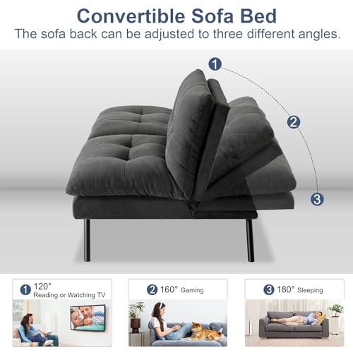 Muuegm68futonsofabedmemoryfoamcouchesforlivingroomfutoncouchwithadjustablebackrestsofasleepersofabedcouchcouchbedforapartmentstudioandoffice Urban Country Home Decor Muuegm 68 futon sofa bedmemory foam couches for living room futon couch with adjustable backrest sofa sleeper sofa bed couch couch bed for apartment studio and office urban country home decor