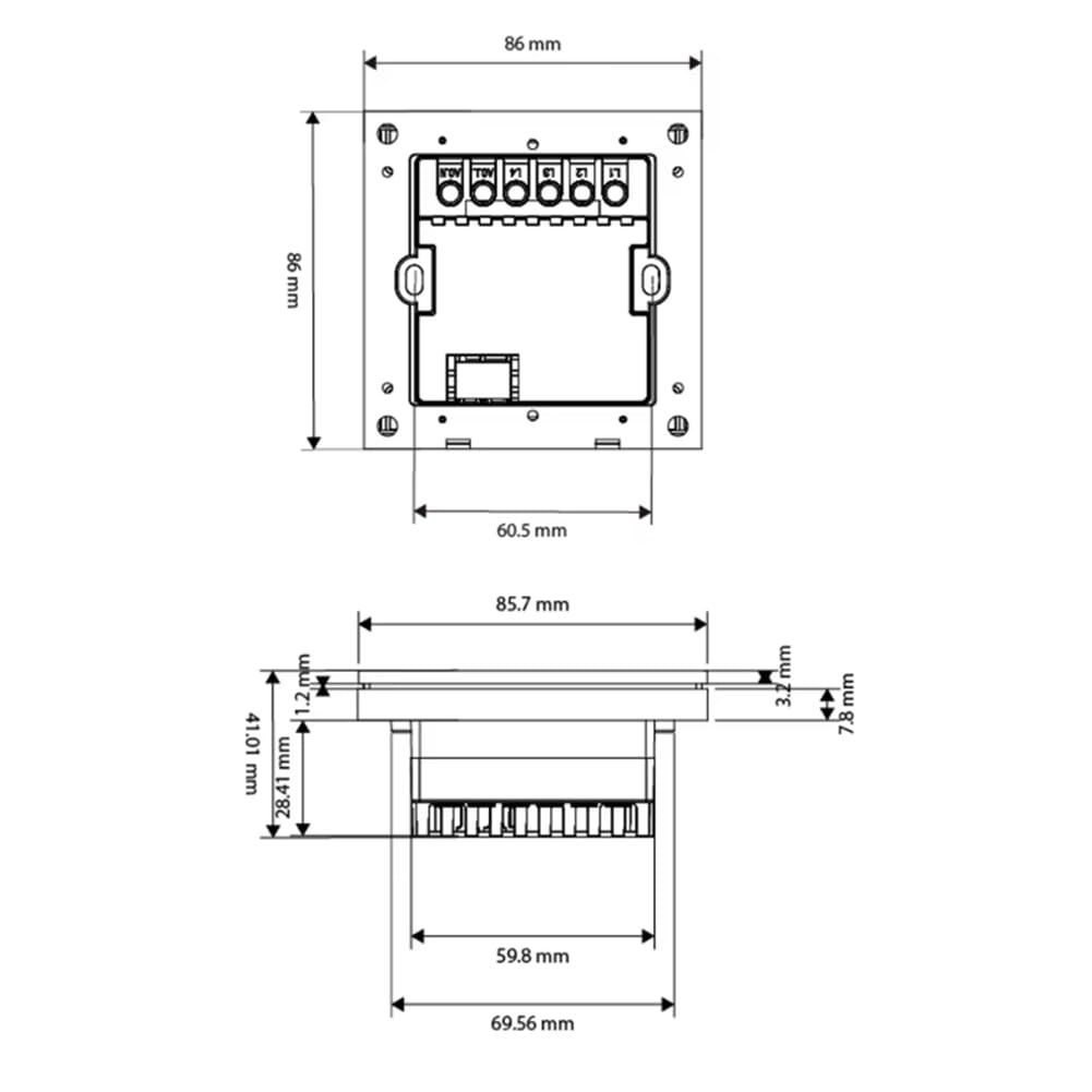 Tuya Home - Interruptor de Pared con Botón Pulsador y Sensor de Cuerpo Humano con Radar de 3,5 Pulgadas, Interruptor Inteligente Zigbee, Botón Pulsador Inteligente