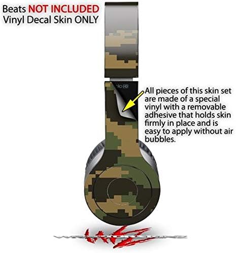 Skin Decal Wrap Works with Original Beats Solo HD Headphones WraptorCamo Digital Camo Timber Skin Only (Headphones NOT Included)
