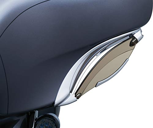 Kuryakyn 1246 Air Management Motorcycle Accessory: Adjustable Fairing Air/Heat Deflectors for 2014-19 Harley-Davidson Touring Motorcycles, Chrome, 1 Pair