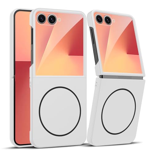 Coque Samsung Z Flip 7 Magnétique Housse Antichoc Verre Trempé Argent