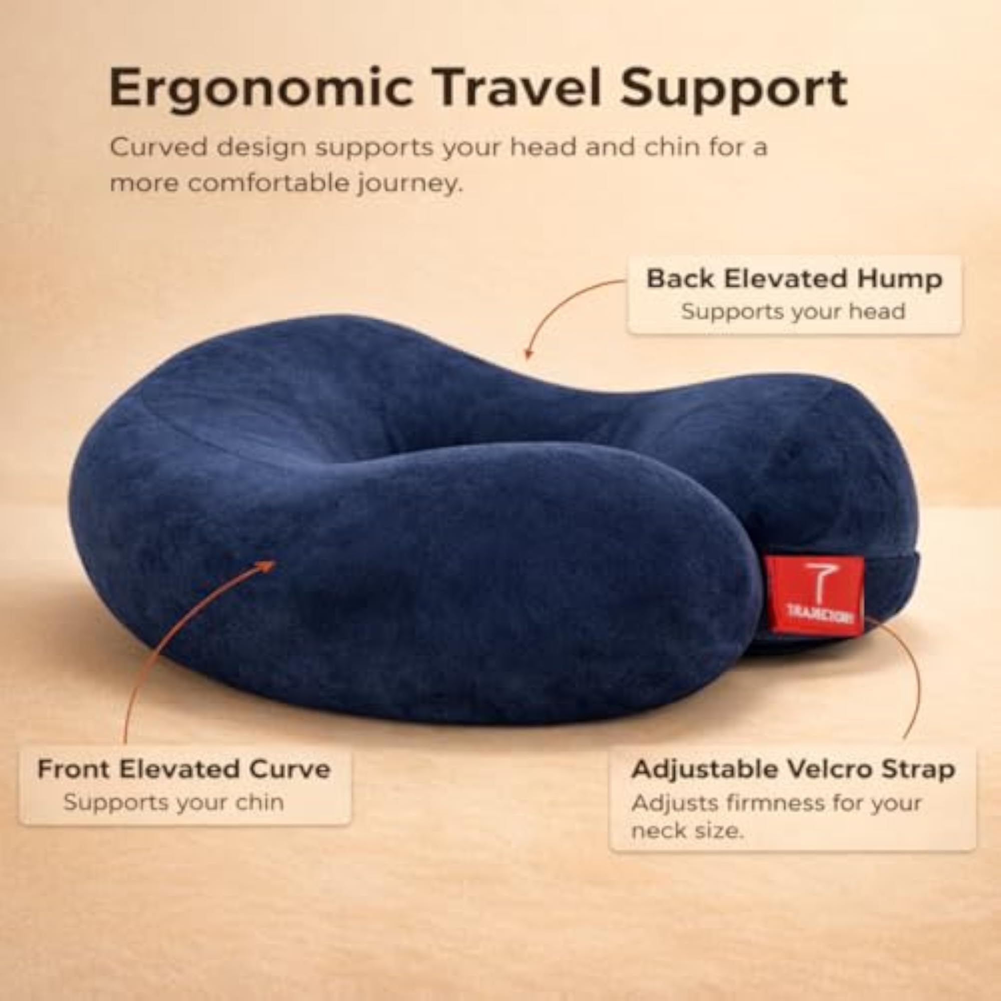 Travel Neck Pillow for Airplane, Comfortable Design