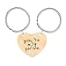 Fascigirl Llavero, Regalo del Llavero Valentines You Are My Person Rompecabezas Llavero de AleacióN de Forma de CorazóN para Pareja