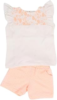 طقم مكون من توب بدون أكمام وشورت سيمون للبنات الأطفال، منتج مصنوع من القطن الناعم والمريح، من زيزو كيدز، 2 قطعة