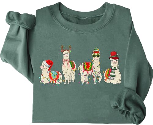 Llama Merry Christmas Sweatshirt, Llama Merry Christmas Shirt Long Sleeve, Llama Christmas Sweater