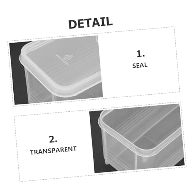 Stackable Keeping Storage Box with Lid for Scallions Cilantro Green Onions Space Saving Plastic Produce Organizer for Fridge and Kitchen Pantry