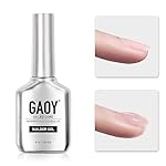 GAOY Clear Builder Gel for Nails, 16ml Nail Strengthener in a Bottle, Nail Extension Hard Gel, Soak Off Long Lasting UV Light Cure, Base Coat Top Coat Needed
