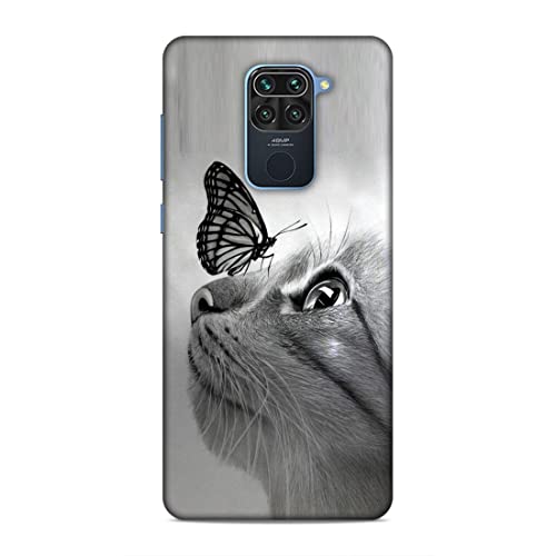 Image of Printed Mobile Back Hard Case Cover for Xiaomi Redmi Note 9 | Pet, Butterfly, Animal, Cute Cat, Animal Lover-2195