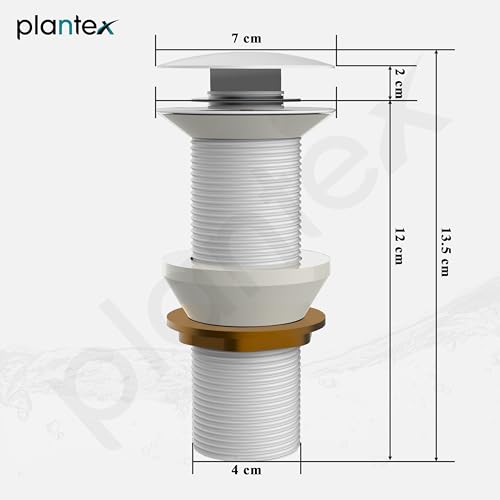 Image of Plantex Pure Brass Waste Coupling 5 Inch /Waste Coupling for Wash Basin /Coupling for Drain Out let System Full Thread (Glossy White - Pack of 1)