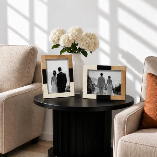 Image of Handicrafts Home 4x6 Picture Frames Pack of 2 - Mondrian Collection Handcrafted Photo Frames, Perfect for Wall & Tabletop Display, Ideal Home Decor Gift