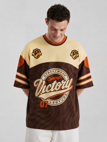 Buy STAY GROOVY Men's Vintage Oversized Streetwear Jersey