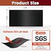Heat Shield Automotive Aluminum Reflects 95% of Radiant Heat, 12" x 24" Stove Heat Shield to Protect Refrigerator, Heat Shield Wrap for Exhaust, Motorcycle, Wood Stove, Cabinet, Fireplace (Black) #1