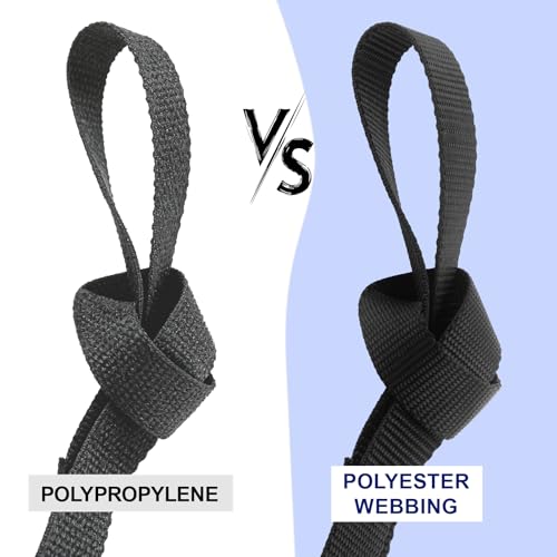 Sangle de traction pour échelle de ponton polyester noir de 2,5 cm