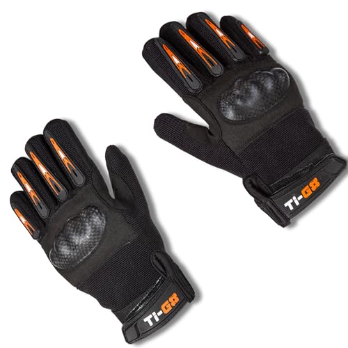 Ti-GO MX Motorcross Gloves Kids - Childrens Bike Riding Cycle Sports Accessories - Boys Glove for Cycling Electric Balance Bikes or Scooter & MTB (Age 6-7)