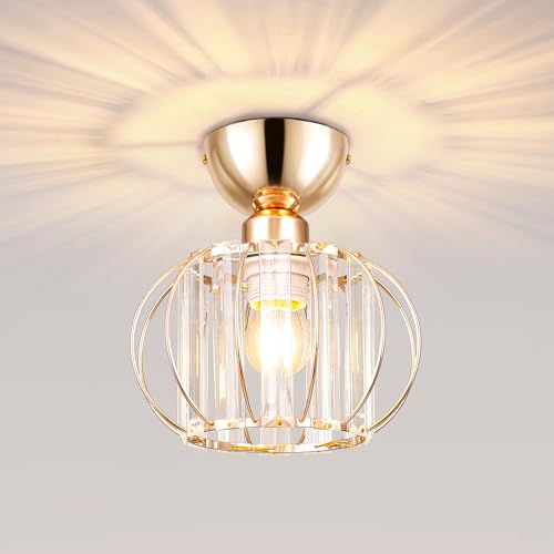 Lustre miniature moderne en cristal E27 ALLOMN pour plafond de couloir