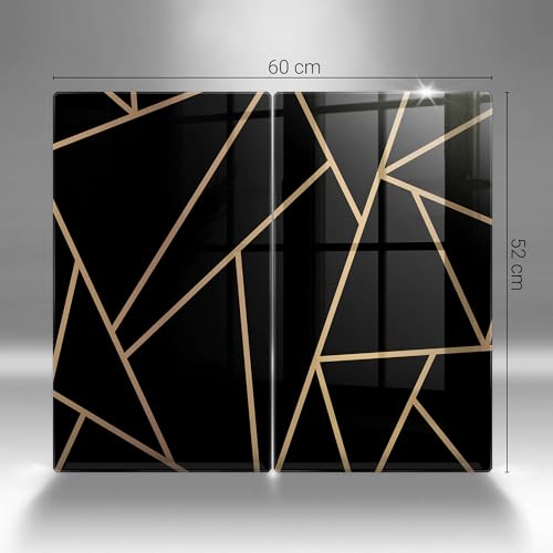 Planche à découper induction protection plaque cuisson 2x30x52cm matériau résistant noir