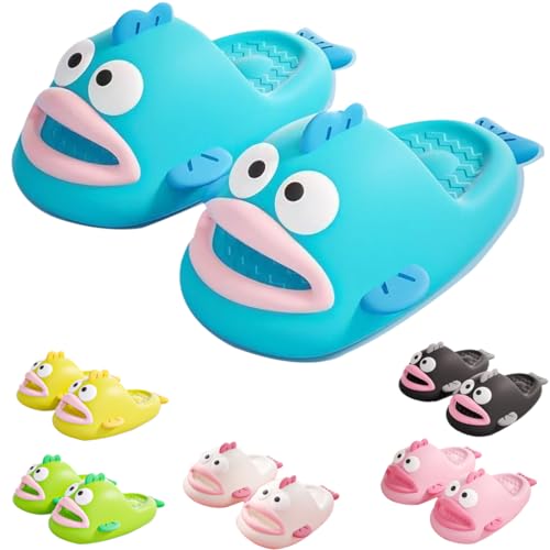 Clown Fish Slides Tongue Kiss Slippers for Adult Women Men Animals House Slippers Summer Open Toe Slide Sandals Fish Flops Cloud Shoes for Beach Shower Pool