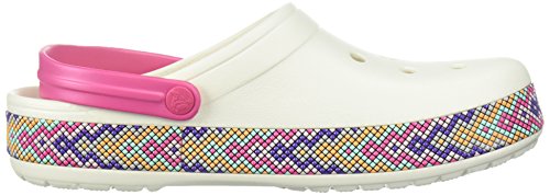 Sandália, Crocs, Crocband Gallery, Oyster, 38, Adulto Unissex