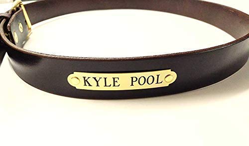 Equestrian Leather Rider's Belt 1 1/2 inch with or without Custom Engraved Solid Brass Plate(s)2