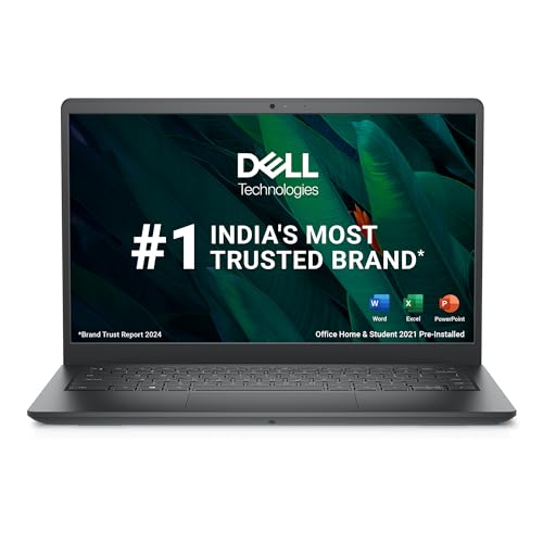 Image of Dell 14 Thin & Light Laptop, 13th Gen Intel Core i3-1305U Processor / 8GB / 512GB SSD /14.0 inch (35.56cm) FHD + Comfort view /Windows 11 + MSO'21 /15 Month McAfee /Spill-resistant Keyboard /Carbon Black / 1.46kg