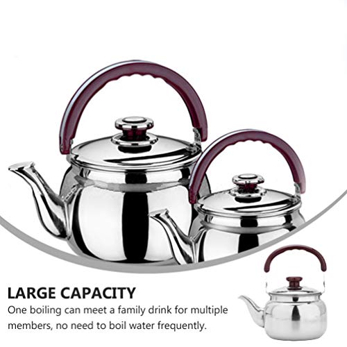 Sewroro 1 x Stove Top Whistling Tea Kettle Stainless Steel Teakettle Teapot Camping Whistling Kettle Cooking Teapot for Camping Picnic Outdoor (0.75 L) - Image 6