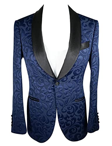 Blazer en jacquard noir homme idéal pour mariage et grand banquet