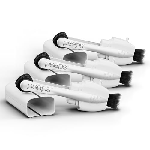 Image of Peeps Glasses Cleaner - for Eyeglasses, Reading Glasses, and More - Lens Cleaner with Carbon Microfiber Tech-Injected White-3 Count (Pack of 1)
