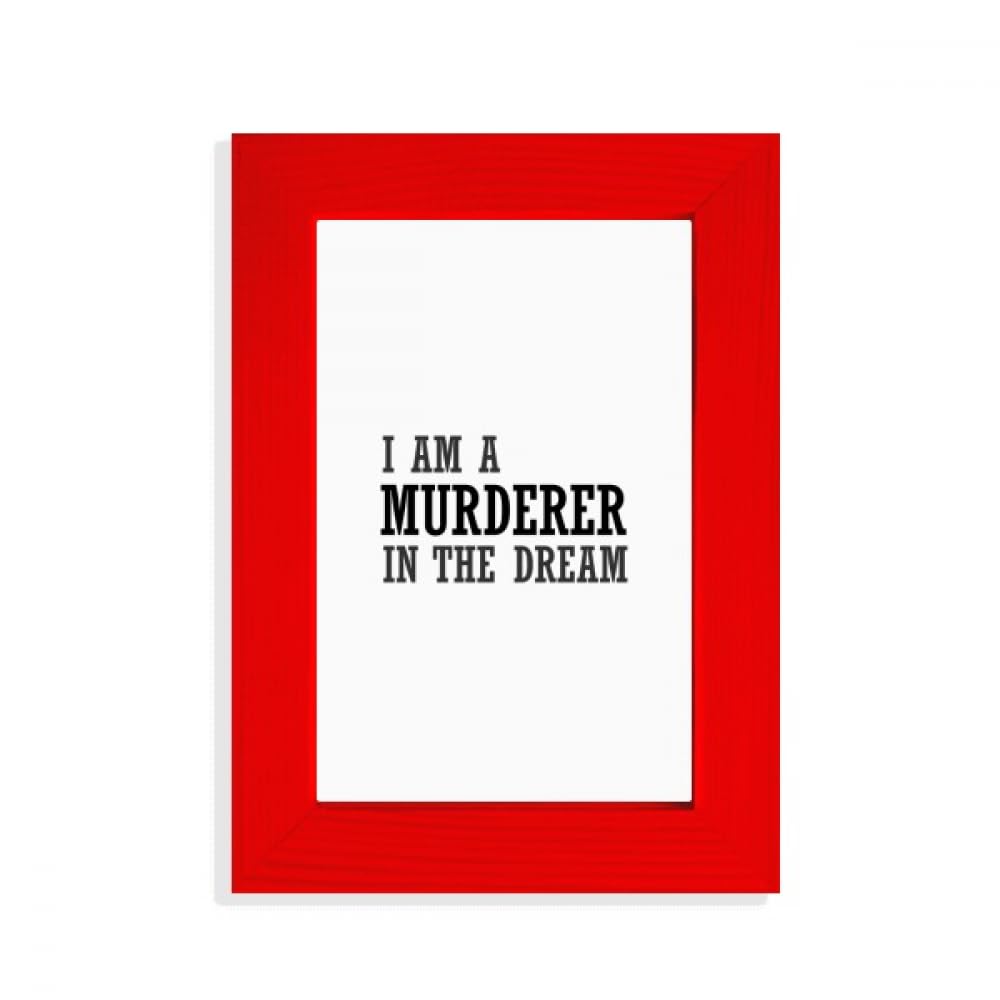 Cadre photo rouge I Am A Murderer In The Dream pour décoration murale