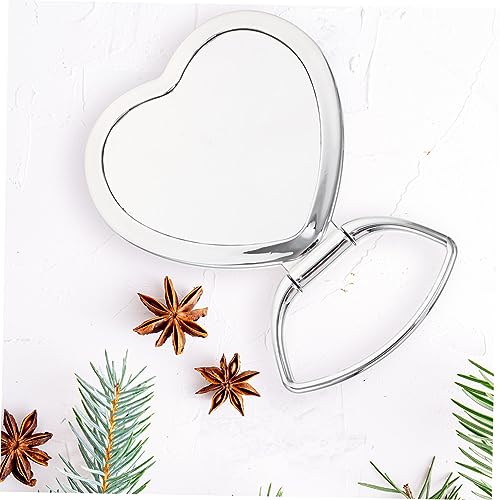 Espejo compacto de maquillaje con forma de corazón DOITOOL miniatura 2