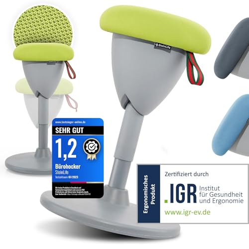 SteinLife Cone - Sitzhocker ergonomisch mit stabiler Fußplatte