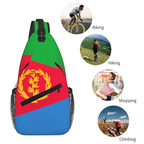Sacoche de poitrine homme drapeau Érythrée, sac en diagonale urbain et voyage - 7