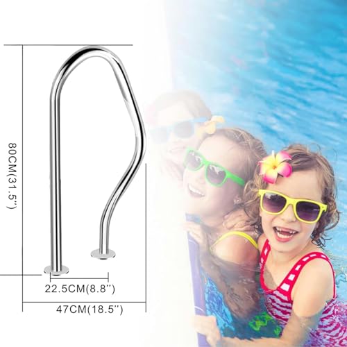 Main courante de piscine en acier inoxydable 304 avec tube contreventé monté sur pont - 8