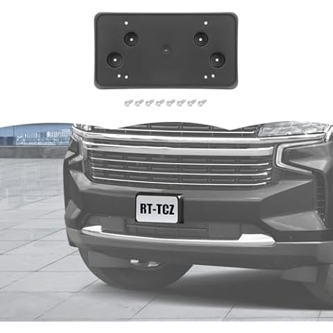 RT-TCZ License Plate Holder Front License Plate Frame Mount Bracket Accessories for Chevrolet Tahoe 2020-2024,for Chevy Suburban 2020-2024 Cover