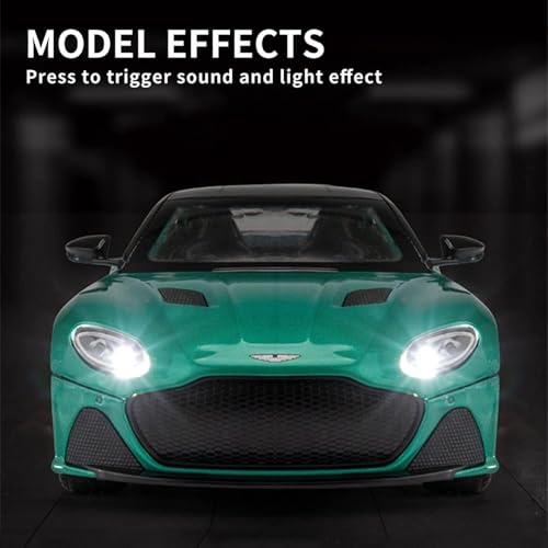 Image of WORSHIPER Alloy Metal Pull Back Die-Cast Car 1:22 Big Aston Martin Dbs Diecast Metal Pullback Toy Car with Openable Doors,Light Music Boys Gifts Toys for Kids. (1:24 Aston Martin DBS - RED)