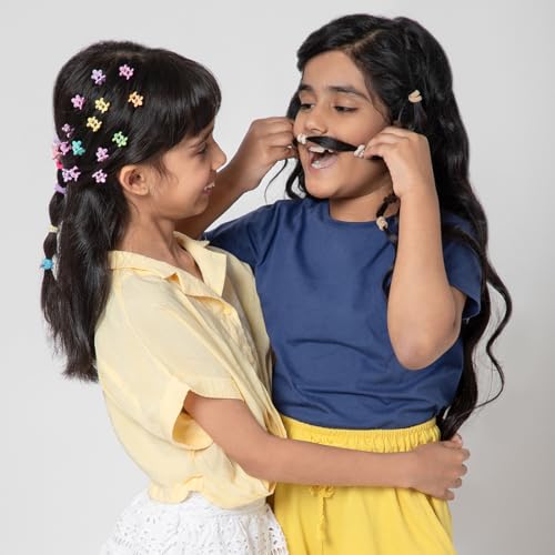 Image of Radhu & Kabby Hair Accessories for Kids | Assorted Hair Ties & Flower Claw Clips in a Box | Ideal for Daily Styling | Travel-Friendly Hair Accessory Kit | Multi-Colour | Set of 2