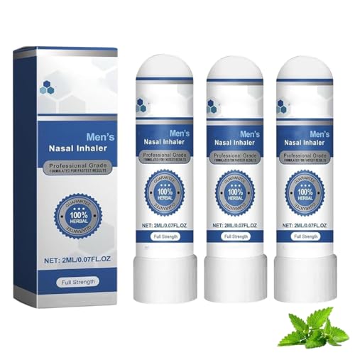 3Pcs Unclestiffys Inhalers, MenStick Nasal Inhaler, Menstick Inhaler, Natural Nasal Inhaler Stick, Male Prostate Care Inhaler, Restore Energy and Vitality