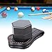 MOMOJIA Portable Fix Cue Chalk Bag with Belt Clip Hexagon Pool Chalk Holder Billiards Snookers Leather Belt Clip Chalk Case
