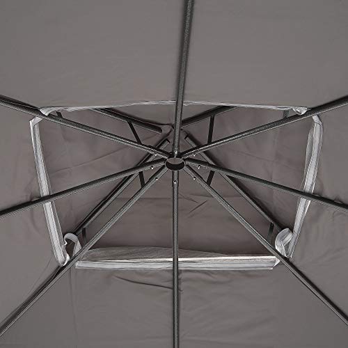 SunTime Polenza 2.5m Outdoor Garden Patio Gazebo Shelter with Mosquito Net Sidewalls - Easy Assembly - Image 7