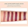Lip Liner and Lipstick Makeup Set 6 Velvety Matte Liquid Lipsticks + 6 Matching Smooth Lip Liner,Waterproof Long Lasting Matte Lipstick Gift Set for Daily/Travel/Party/Wor