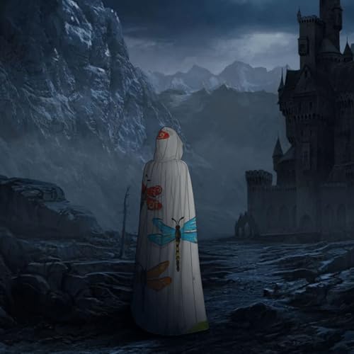 Cape à capuche imprimé libellule le cadeau original pour passionnés de cosplay