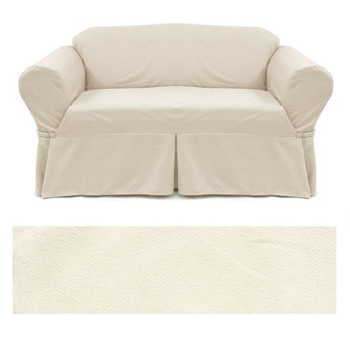 Twill Off White Furniture Slipcover Chair 417