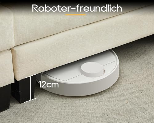 SITURAY Doppellagige Ecksofa Modulares Sofa, Wohnlandschaft L-Form Cloud Couch mit Ottomane, Chenillestoff Eckcouch Corner Sofa mit Schlaffunktion für Wohnzimmer Schlafzimmer (Beige, 2 Sitzer)