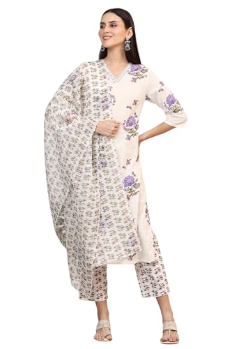 Image of W for Woman Orange Abstract Printed Tiered Spaghetti Kurta and Leggings Set with Dupatta