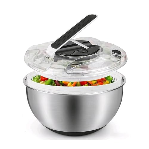Neuytiky Centrifugadora de Ensalada 4.5L Acero Inoxidable