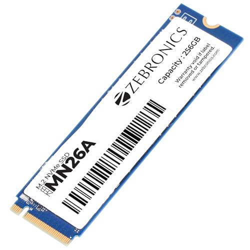 Zebronics 256GB M.2 NVMe SSD, 2280 Form Factor, 2200MB/s Read & 1...
