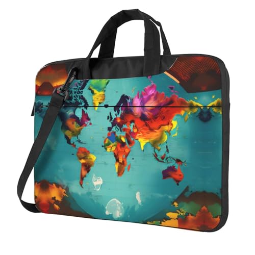 Housse ordinateur portable 13 14 15.6 pouces ACEPrints anti-rayures avec poignée et motif monde