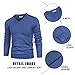 COOFANDY Men V Neck Dress Sweater Long Sleeve Slim Fit Fashion Pullover Sweaters Denim Blue